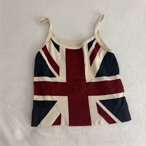 Brandy Melville Union Jack British flag  Crop Camisole tank top
